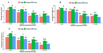 Morphological, physiological, and biochemical responses of three different soybean (Glycine max L.) varieties under salinity stress conditions